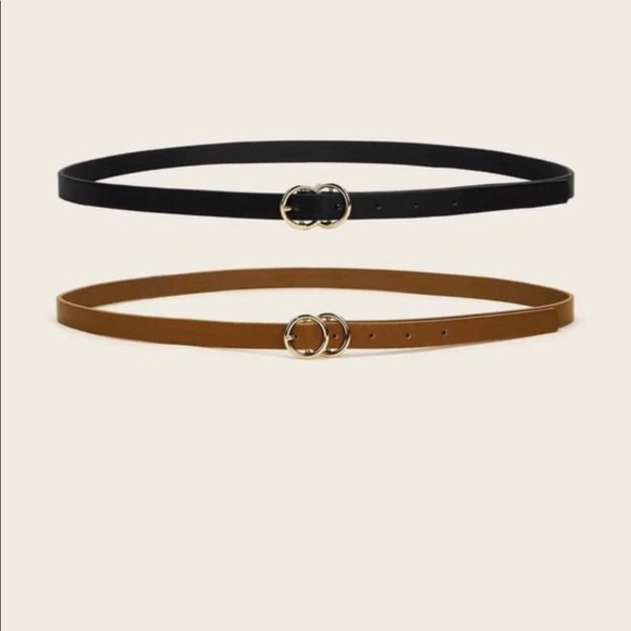 Double O-ring Buckle Belt 2pcs - Picture 3 of 3